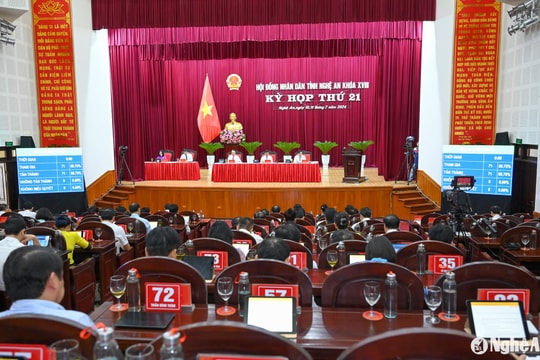 HĐND tỉnh Nghệ An khóa XVIII thông qua 26 nghị quyết và bế mạc Kỳ họp thứ 21