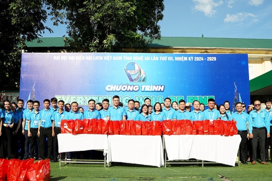 Đại biểu Đại hội Hội Liên hiệp thanh niên Việt Nam tỉnh Nghệ An triển khai nhiều hoạt động an sinh xã hội ý nghĩa