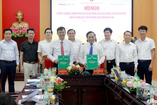Ký kết chương trình phối hợp giữa Báo Nông thôn ngày nay và Hội Nông dân tỉnh Nghệ An