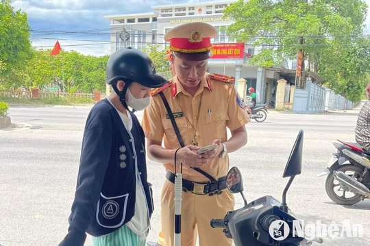 47 trường hợp bị CSGT Nghệ An tước Giấy phép lái xe trên VNeID