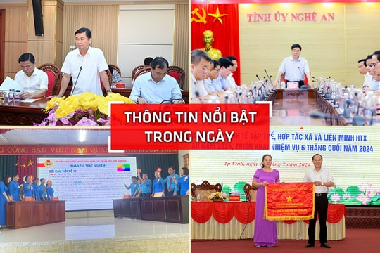 Nghệ An: Thông tin nổi bật ngày 15/7