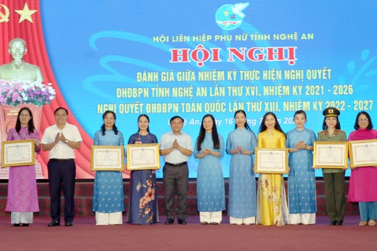 Nhiều chỉ tiêu trong thực hiện Nghị quyết Đại hội phụ nữ các cấp ở Nghệ An đạt và vượt