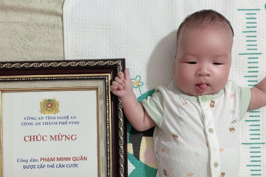 Công dân nhỏ tuổi nhất tỉnh Nghệ An có thẻ căn cước