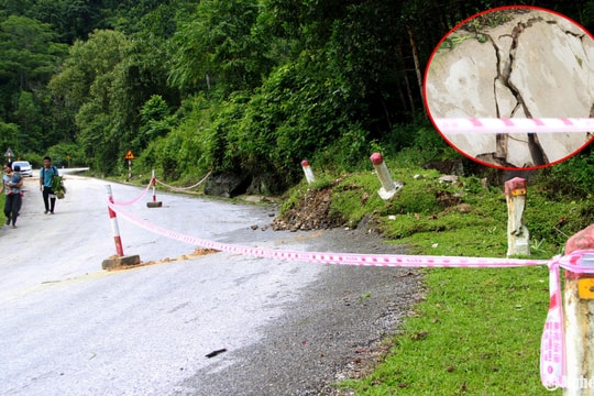 Xuất hiện điểm sạt lở mới trên Quốc lộ 16