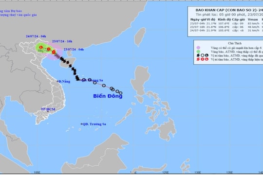 TIN BÃO KHẨN CẤP (Cơn bão số 2)