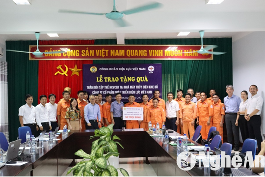 Công đoàn Điện lực Việt Nam động viên cán bộ, công nhân viên, người lao động tại Nhà máy Thủy điện Khe Bố