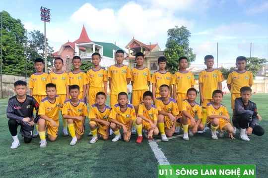 U11 Sông Lam Nghệ An thắng trận ra quân Giải Bóng đá nhi đồng toàn quốc 2024