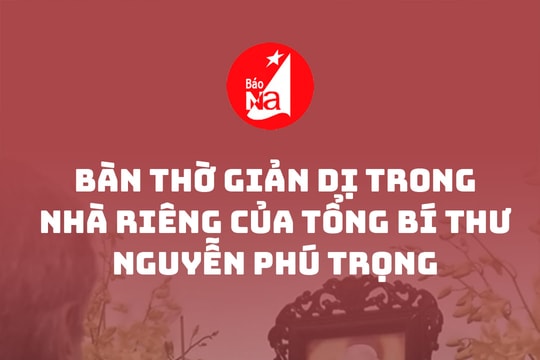 Bàn thờ giản dị trong nhà riêng của Tổng Bí thư Nguyễn Phú Trọng