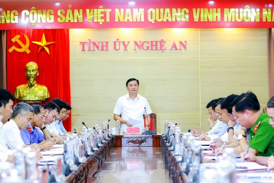 Thường trực Tỉnh ủy Nghệ An giao ban với các cơ quan Khối Nội chính