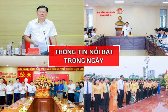 Nghệ An: Thông tin nổi bật ngày 30/7