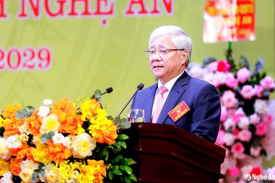 Bí thư Trung ương Đảng Đỗ Văn Chiến phát biểu chỉ đạo tại Đại hội đại biểu Mặt trận Tổ quốc Việt Nam tỉnh Nghệ An