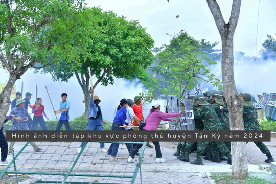Huyện Tân Kỳ hoàn thành xuất sắc diễn tập khu vực phòng thủ năm 2024
