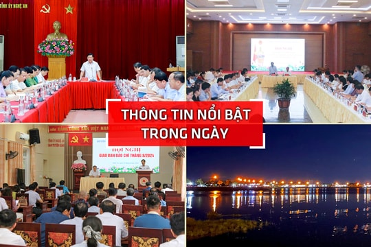 Nghệ An: Thông tin nổi bật ngày 2/8