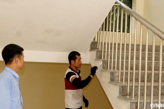 Nhiều trường học ở Nghệ An 'thay áo' chuẩn bị đón năm học mới