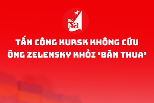 Tấn công Kursk không cứu ông Zelensky khỏi ‘bàn thua’