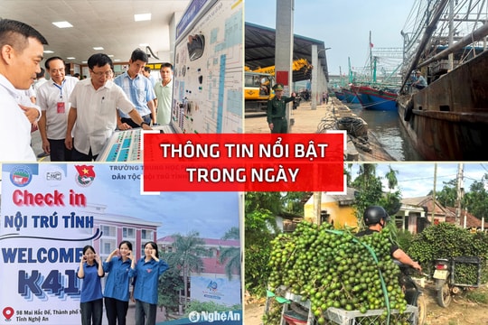 Nghệ An: Thông tin nổi bật ngày 14/8