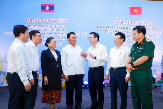 Ủy ban hợp tác hai nước Việt Nam- Lào đánh giá giữa kỳ quá trình hợp tác song phương