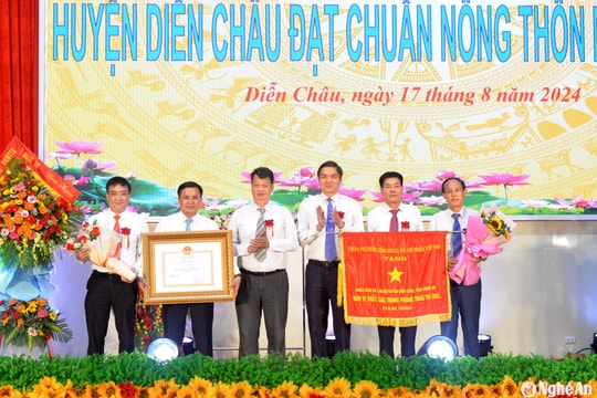Lễ công bố huyện Diễn Châu đạt chuẩn nông thôn mới