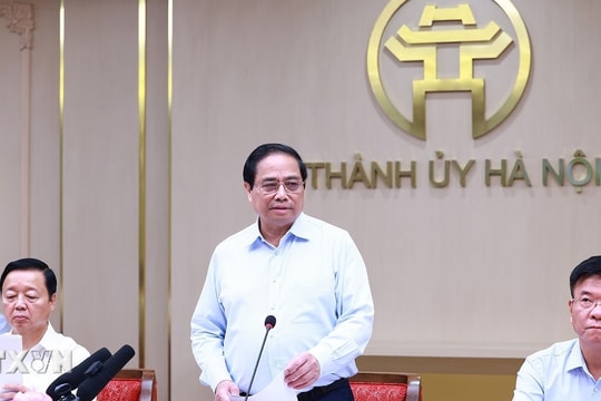 Thủ tướng Phạm Minh Chính: Thực hiện 5 trọng tâm, 10 nhiệm vụ phát triển Hà Nội thời gian tới