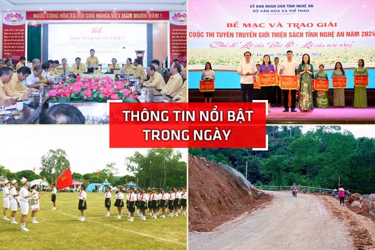 Nghệ An: Thông tin nổi bật ngày 20/8
