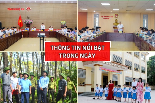 Nghệ An: Thông tin nổi bật ngày 26/8