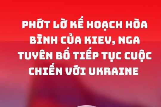 Phớt lờ kế hoạch hòa bình của Kiev, Nga tuyên bố tiếp tục cuộc chiến với Ukraine