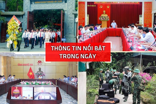 Nghệ An: Thông tin nổi bật ngày 30/8