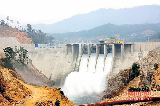 Hồ chứa thủy điện Hủa Na sẽ vận hành xả nước vào ngày mai (3/9)
