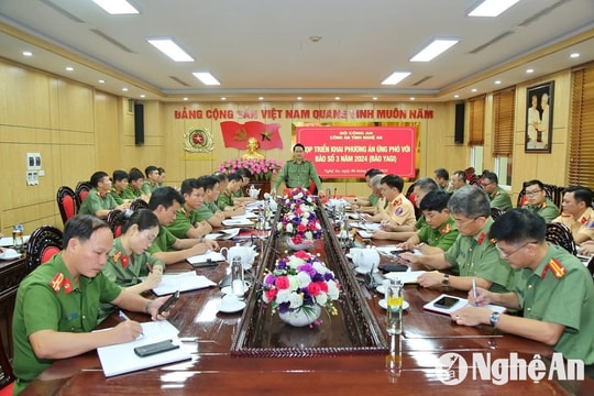 Công an Nghệ An trực 100% quân số, chủ động ứng phó với bão số 3