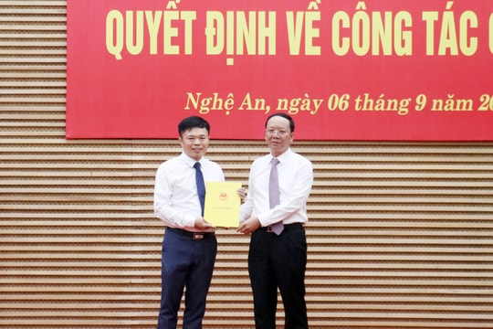 Ông Thái Minh Tuấn được bổ nhiệm giữ chức Phó Chánh Văn phòng UBND tỉnh Nghệ An