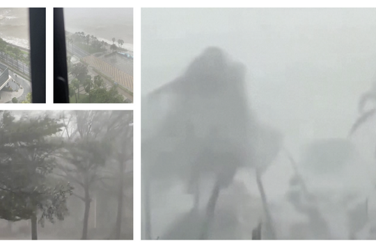Hình ảnh mưa gió kinh hoàng khi siêu bão Yagi đổ bộ vào Hải Nam, Trung Quốc