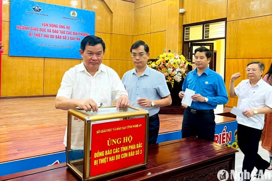 Ngành Giáo dục Nghệ An tạm dừng triển khai Hội thao truyền thống, tập trung hỗ trợ bão lụt