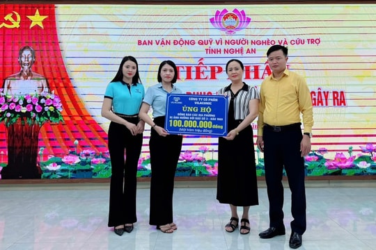 Nghệ An: Hơn 2,5 tỷ đồng ủng hộ đồng bào bị bão lụt ở miền Bắc
