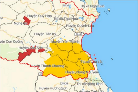 Cảnh báo ngập lụt ở Nghệ An