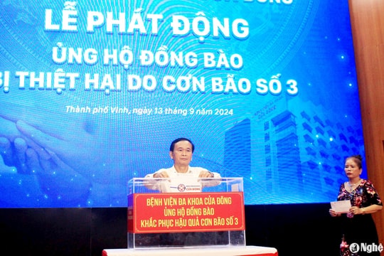 Bệnh viện Đa khoa Cửa Đông ủng hộ hơn 333 triệu đồng hỗ trợ đồng bào bị thiệt hại do bão số 3