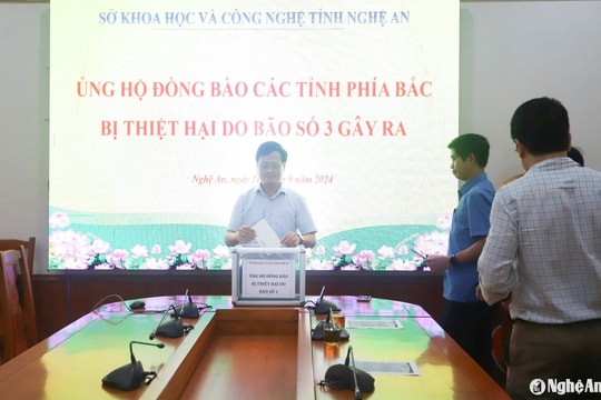 Sở Khoa học và Công nghệ phát động ủng hộ bão lũ các tỉnh phía Bắc