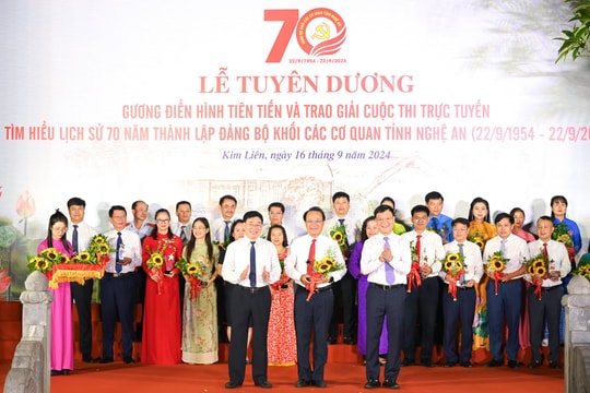 Danh sách các tập thể, cá nhân được Đảng ủy Khối Các cơ quan tỉnh Nghệ An tuyên dương