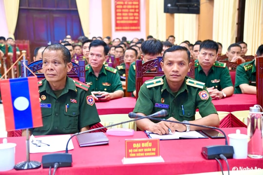Tập huấn công tác quản lý biên giới cho 40 cán bộ Bộ đội Biên phòng Lào