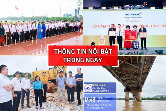 Nghệ An: Thông tin nổi bật ngày 17/9