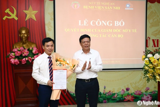 Bổ nhiệm Phó Giám đốc Bệnh viện Sản Nhi Nghệ An