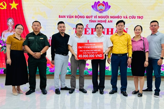 Ban Cứu trợ tỉnh Nghệ An tiếp nhận 81,6 tỷ đồng ủng hộ đồng bào miền Bắc bị thiệt hại do bão số 3