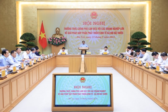 Hội nghị của Thường trực Chính phủ làm việc với các doanh nghiệp