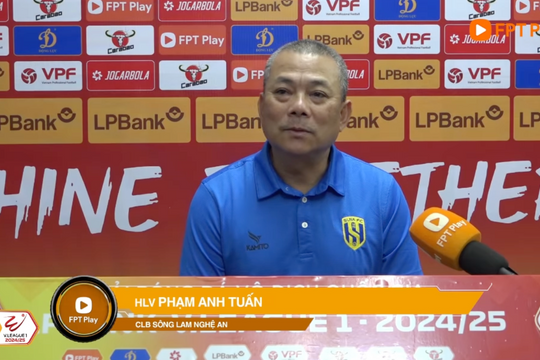 HLV Phạm Anh Tuấn lý giải trận thua của Sông Lam Nghệ An trước Hoàng Anh Gia Lai