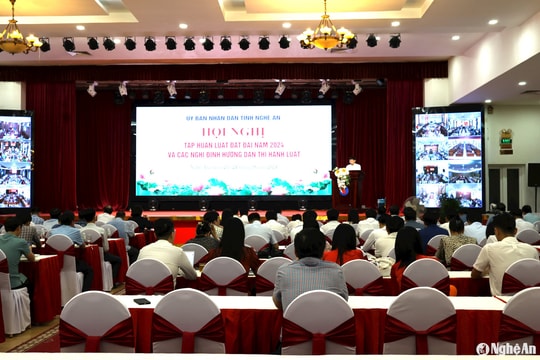 Nghệ An tổ chức Hội nghị tập huấn Luật Đất đai năm 2024
