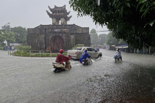 Cảnh báo ngập lụt tại các địa phương trên địa bàn Nghệ An