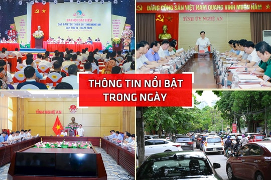 Nghệ An: Thông tin nổi bật ngày 26/9
