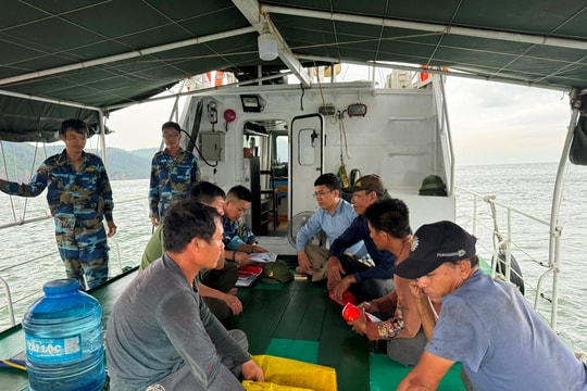 Kiểm tra xử phạt 8 chủ tàu cá vi phạm thủ tục khi đánh bắt trên biển