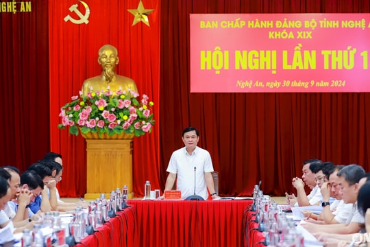 Xây dựng Báo cáo chính trị trình Đại hội XX Đảng bộ tỉnh Nghệ An đảm bảo chất lượng, tiến độ