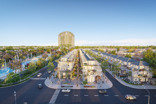 Sức hút từ vị trí ngũ giác kim cương của nhà phố quảng trường đầu tiên tại Nghệ An