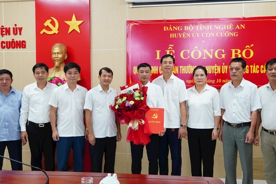 Ông Lê Thành Đô được bổ nhiệm giữ chức Chánh Văn phòng Huyện ủy Con Cuông